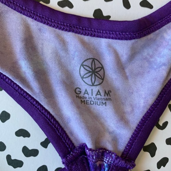 Gaiam Active Purple Marble Print Strappy Back Tank Top โ Size M - Picture 2 of 9